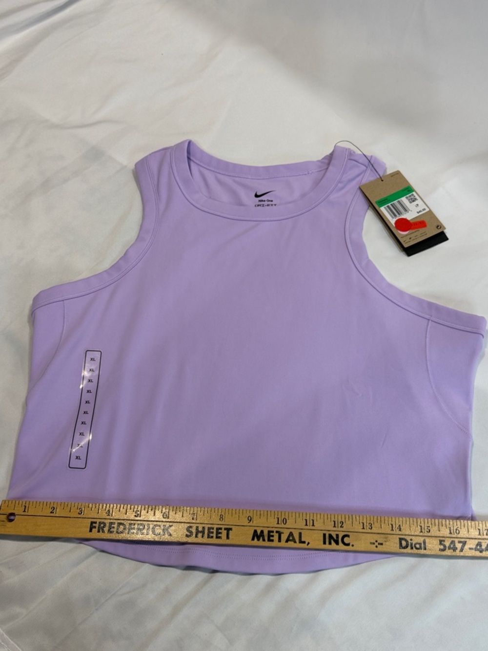 Nike Lavender Cropped Athletic Tank Top
